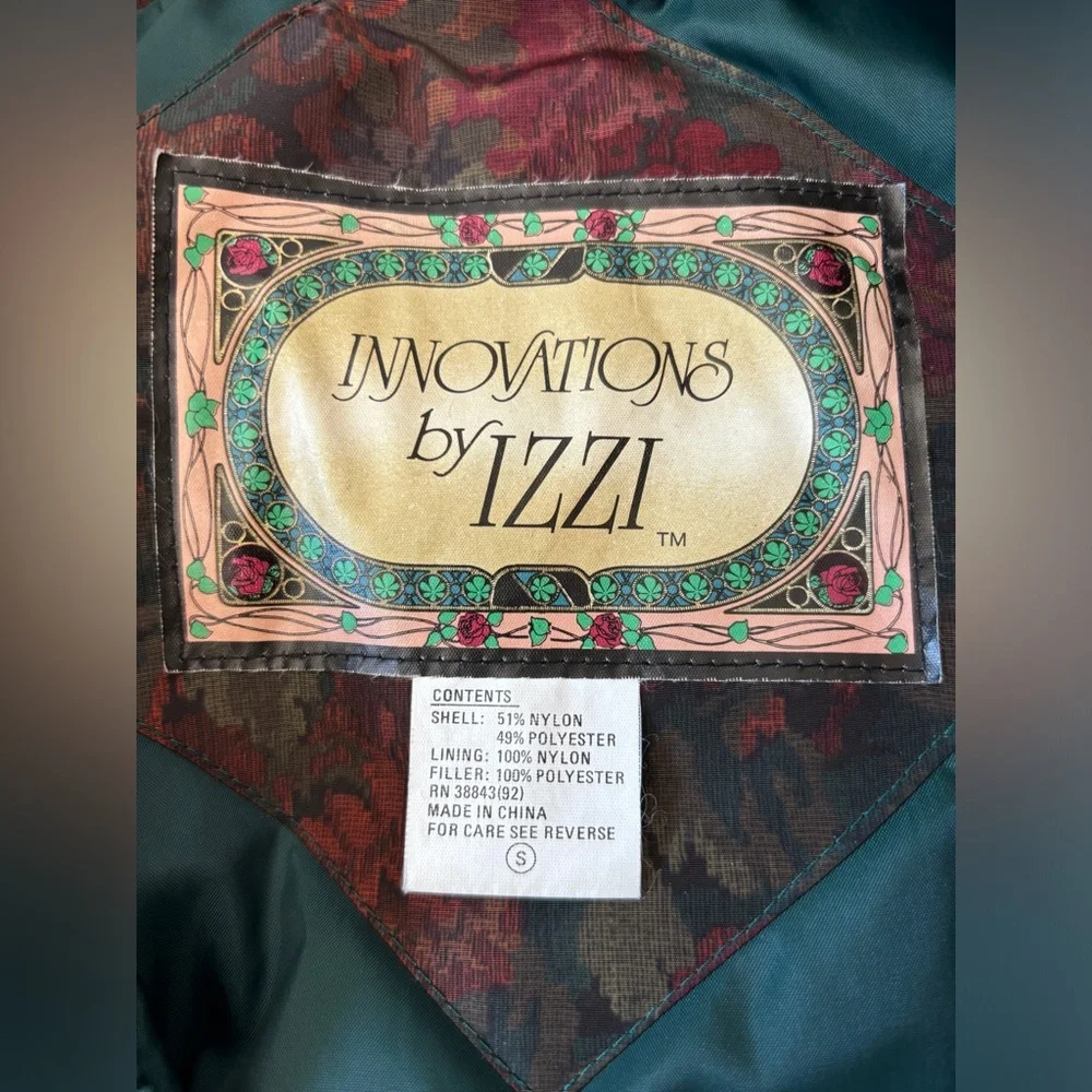 INNOVATIONS‎ By Izzy Vintage Mixed Media Floral Puffer Jacket